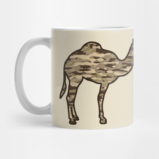 Desert camouflage Mosaik Style dromedary by Destroyed-Pixel